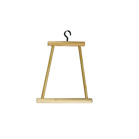 Bird swings in a cage wooden, small, 12 x 0.8 x 12 cm