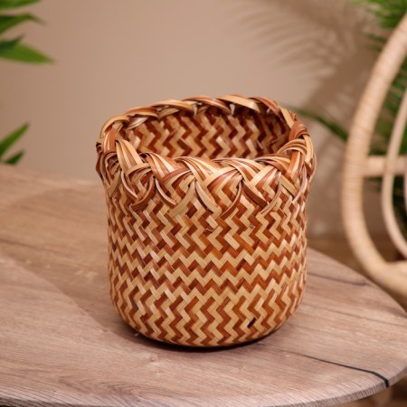 Wicker basket, from bamboo 20x20x25 cm-1