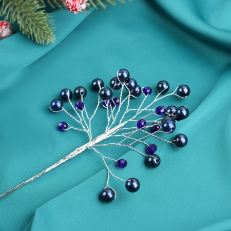 Decor "Crystal Tale" 17 cm, blue pearl-2