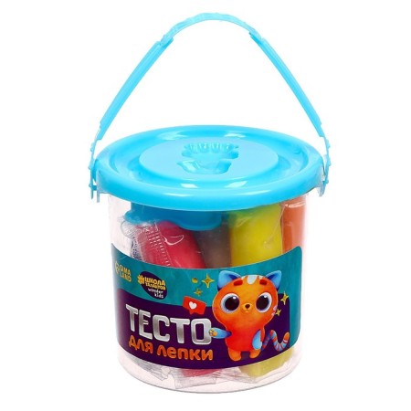 Modeling dough 7 colors, 105 g + 1 mold + lid-form, mix-13