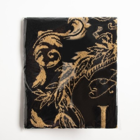 Tmachry Ethel towel "Ivan" Black, 50x90cm, 100% cotton, 420g/m2-3