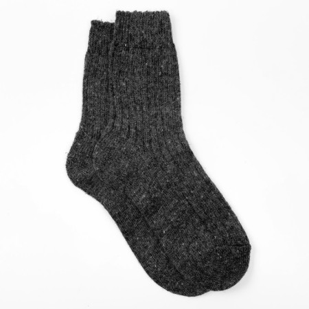 Socks children's woolen rubber color dark gray, size 22-1