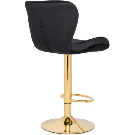 Barrier stool Porch metal/velor, gold/black 47x53x89 cm-3