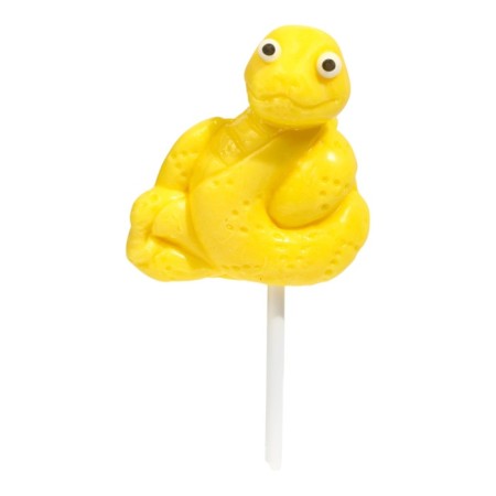Caramel on the stick "Snake", yellow, 20 g