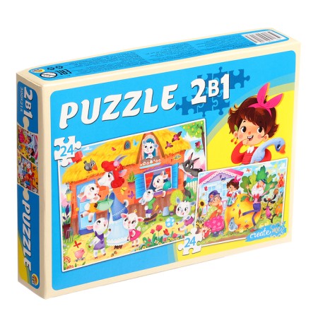 Maxi-Puzzles 2 in 1 "World of Tales No. 3", 24 and 24 elements