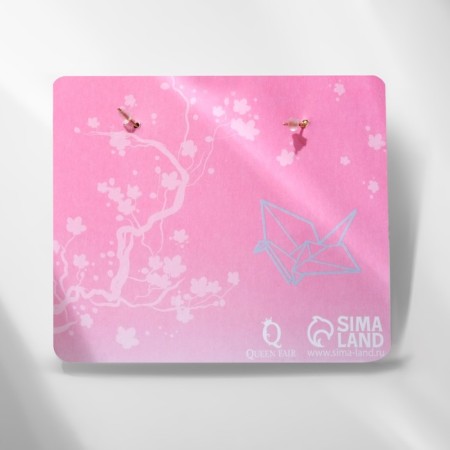 Earrings with pearls "Japan" dark origami, colored in gold-2