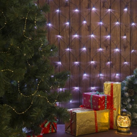 Garland "network" 1.6 × 1.6 m, IP20, dark thread, 144 LED, white glow, 8 modes, 220 V-5