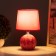 Pobeo desktop lamp 1x40W E14 red 14.5x14.5x24cm