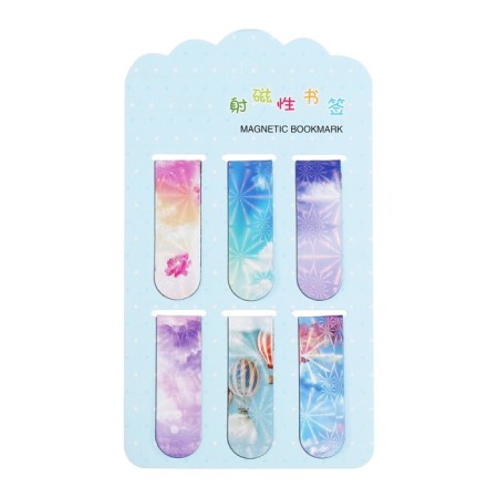 A set of magnetic bookmark for books Calligrata 6 pieces, "sky", mix-6