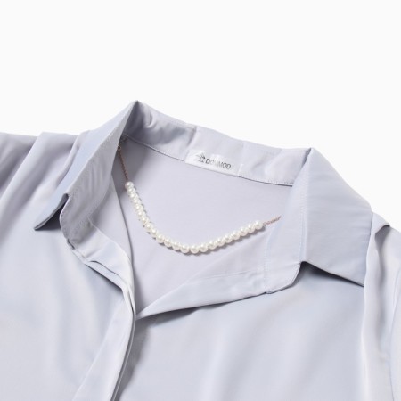 Female blouse, gray color, one size (42-46)-2