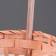 Wicker basket 13x9.5/28 cm, peach, bamboo