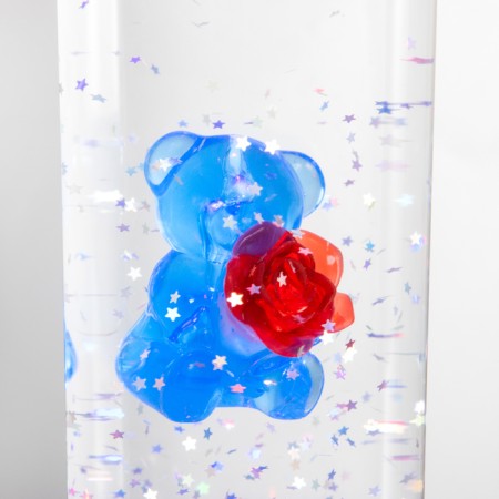 Lava-lamp "Bear" LED 2W from batteries 3haa blue 7x7x24 cm-3