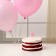 Set of candle in cake + 5 balls, number 5, pink