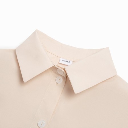 Women's suit (shirt, shorts) minku: overSize color milk, size 46-11