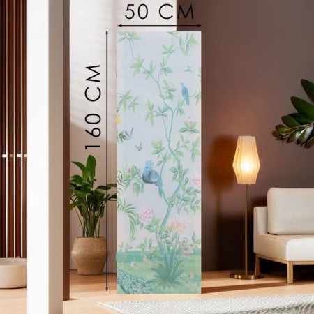 Shirma "Chinese style. Watercolor. Shinoisri. Tropical plants, peacocks", 200 x 160 cm-1
