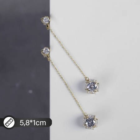 Clips "Feeling" on the chain, ball 10, white color in gold