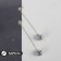 Clips "Feeling" on the chain, ball 10, white color in gold