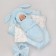 Set for discharge Demi-season Kinderlitto "Rabbit", 5 items, height 50-56 cm, blue color