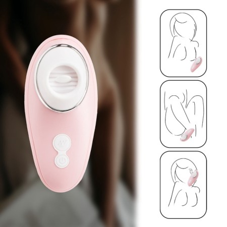 Vacuum-wave clitoris stimulator, 10 modes, 2 aa, pink-2