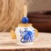 Toothpick stand "Teapot", 5 cm, white-blue