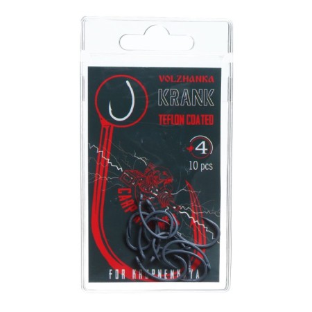 Carp hook Volzhanka Kranka Teflon No. 4 10 pieces
