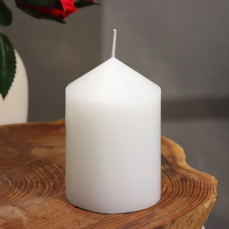 Interior candle "Police", white, 6x9 cm-1