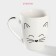 Porcelain share mug "White Cat", 350 ml, white color