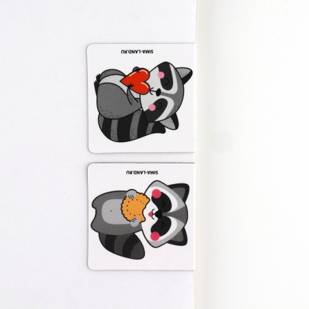Gift set: notebook and magnetic bookmarks 2 pcs. "Be like a raccoon"-10