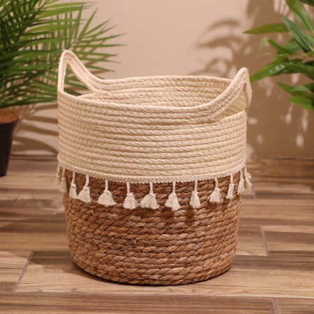 Set of wicker baskets 3 pcs, 31.5x29x26 cm-5