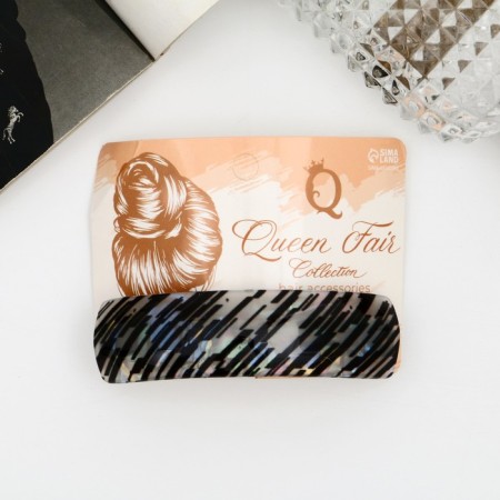 Hair hair clip "Toliman" stripes, 8 cm-2