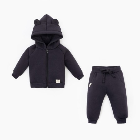 Costume: sweatshirt and pants crumb I, Basic Line, height 80-86 cm, dark gray