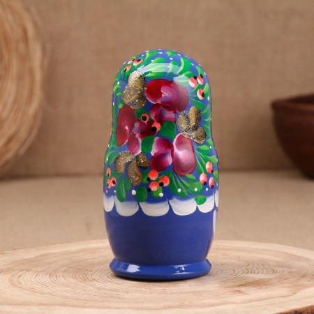Nesting doll "Anastasia", a blue dress, 5 doll, 16 cm-2