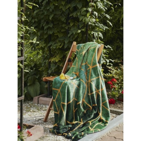 Malachite plaid, size 200x220 cm, rhombuses, green-2