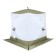 Tent Winter Cube "Ranger" Premium, 1.8 x 1.8 m, 3 local, 3 layers, white color/olive