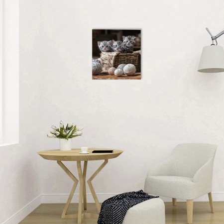 Picture on the subframe "kittens" 30*30 cm-2