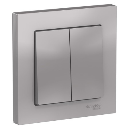 See AtlasDesign switch, 10 A, 2 keys, assembly, CC. 5, aluminum color-1