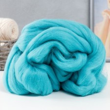 Fasting wool 100% half -toned wool 50 g (024, turquoise)