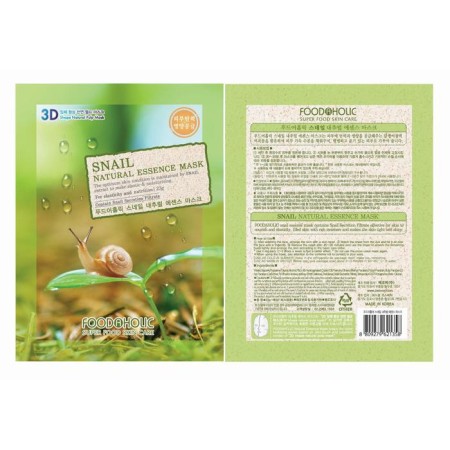 Fabric 3D Foodaholic mask with natural snail secret extract, 23 g