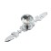 Handle button cappio, d = 20, l = 120 mm, chromium color