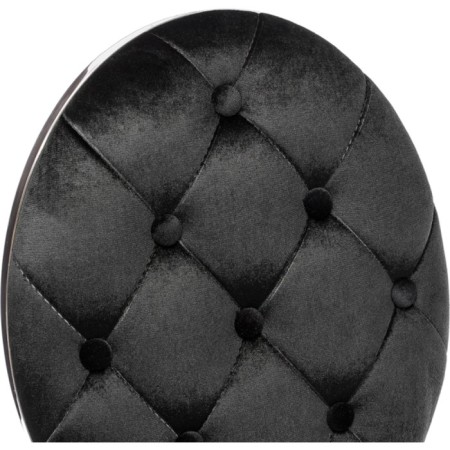 Stool on a metal frame ODDA Metal/velor, chrome/black 50.5x65x91 cm-4