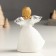 Souvenir Polystone "Girl-Angel in white with stars" brushes, silver mix 7.5x4x11 cm
