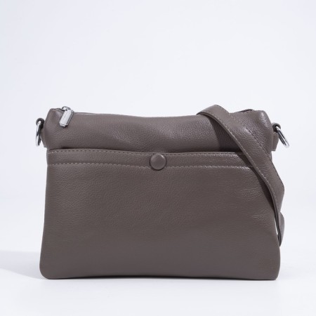 Cross-Bodi Bag on a zipper, the color is gray-brown-1