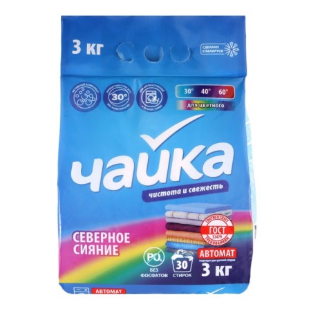 Powder for washing Seagull "Northern Lights", for colored linen, automatic, 3 kg