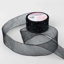 The ribbon is nylon, with rhinestones, 38 mm × 9.1 ± 0.5 m, black color