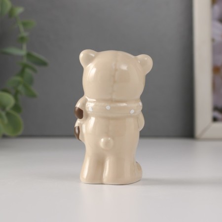 Souvenir Ceramics "Bear Bear shy in a scarf, costs" 4x3.3x8 cm-2