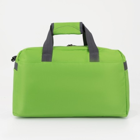 Sports bag with lightning, 2 outer pockets, green color-1