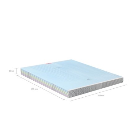 A4 notebook, 48 sheets in the cage on the Erichkrause "Classic", cover coated cardboard, offset unit, whiteness 100%, mix-6