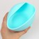 Baby plate on a suction cup, spoon, crush me, blue color