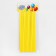 Cocktail tubes, set 12 pcs., Yellow color