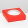 Gift box of the team with a window, 11.5 x 11.5 x 3 cm, scarlet